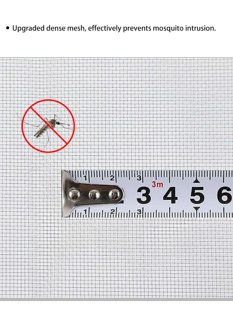 Fliegengitternetz fürs Fenster – Ohne Bohren, Zuschneidbar, Selbstklebend, geeignet für Balkone, Gärten und mehr